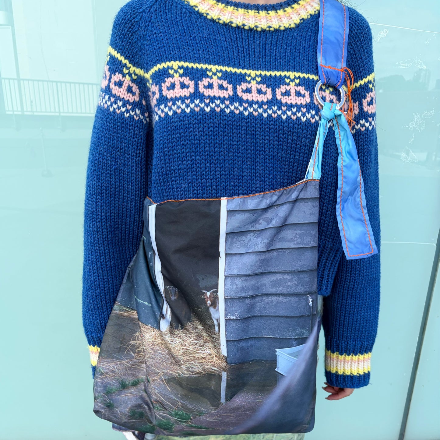 taffeta print shoulder bag / house x cow / タフタプリントショルダーバッグ
