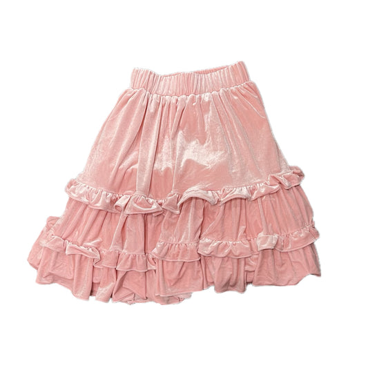 [fa.er.ie] romantic velvet midi skirt / pink / ベルベットミディスカート