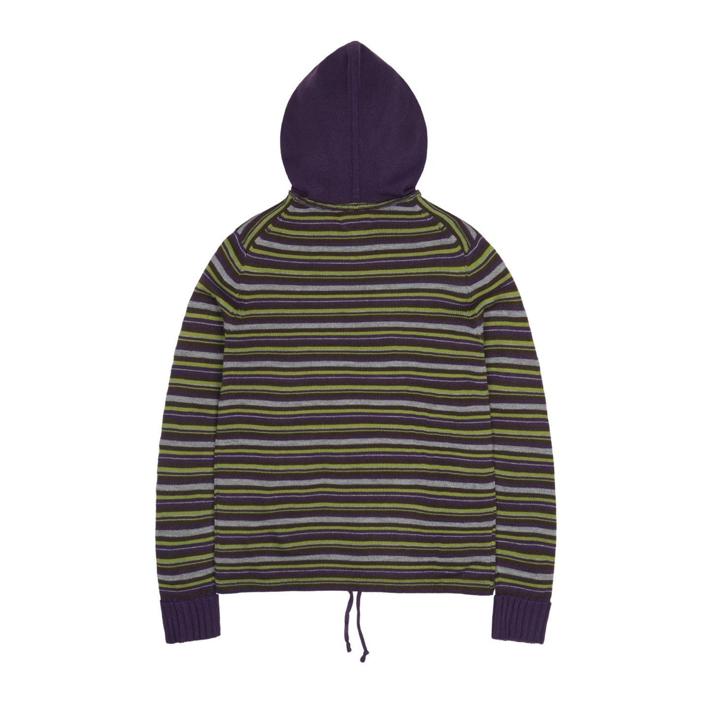 STRIPE KNIT HOODIE / PURPLE / ストライプニットフーディー