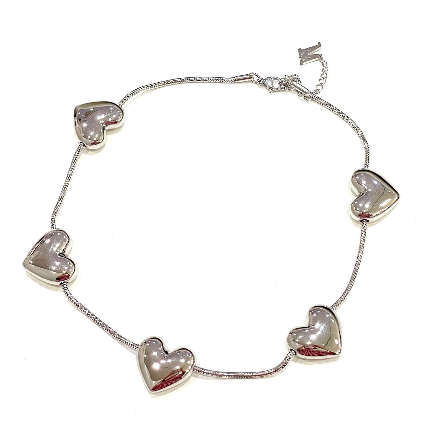 Heart Strings Necklace / Silver / ハートネックレス