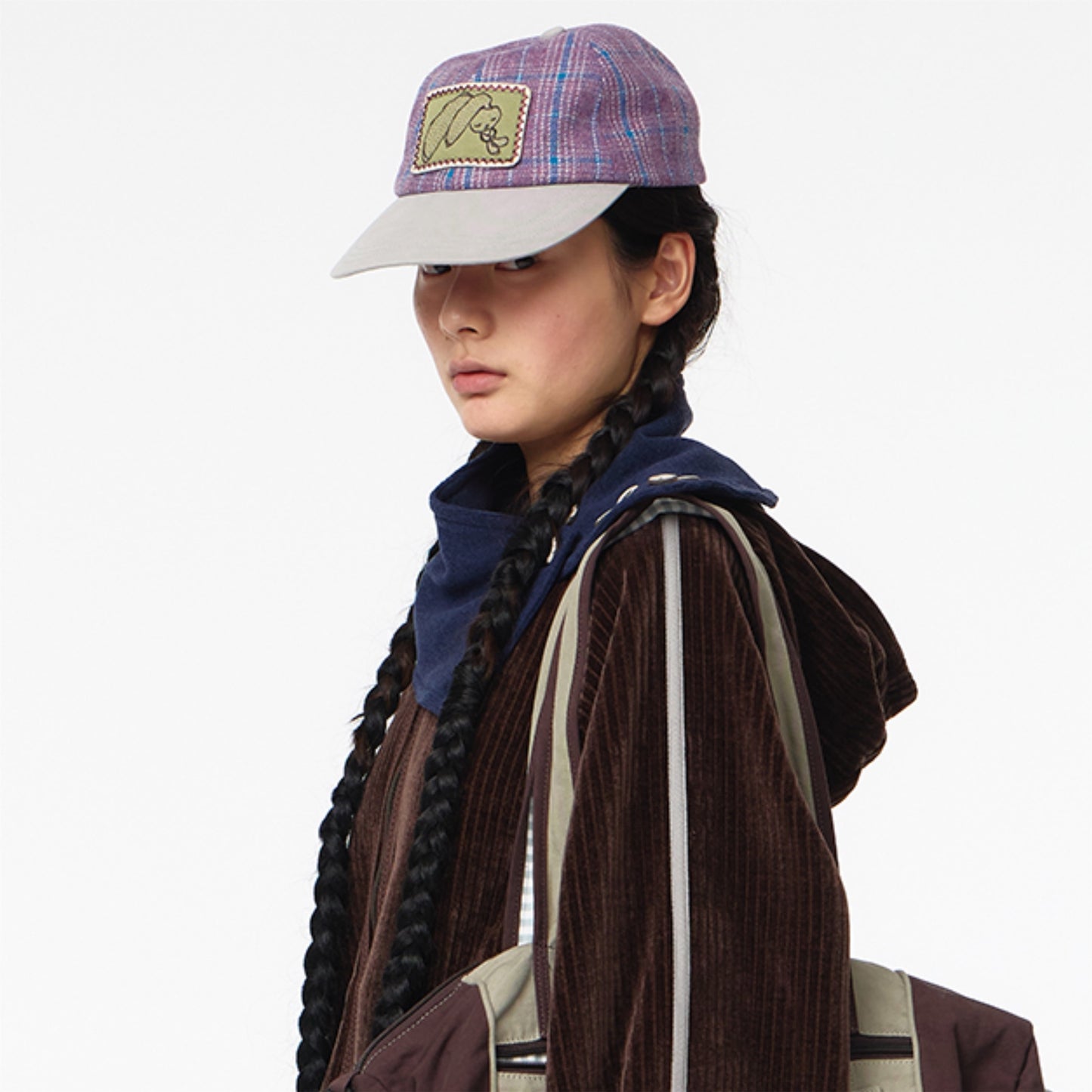 TEJI BUNNY EMBLEM CAP / PURPLE / コラボレーショングラフィック刺繍キャップ
