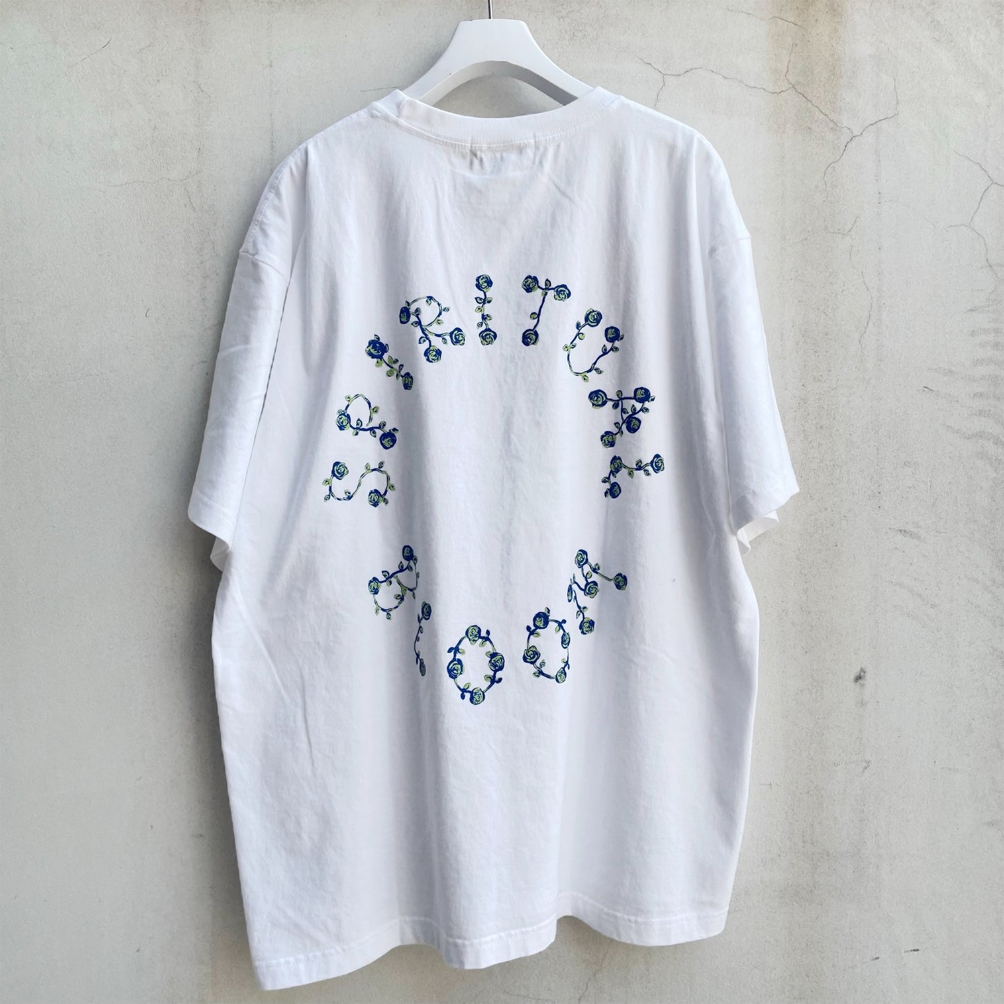 AMY FLOWER CROWN T-SHIRT BIOWASHED / WHITE / MAYA SHIBASAKIコラボレーション
