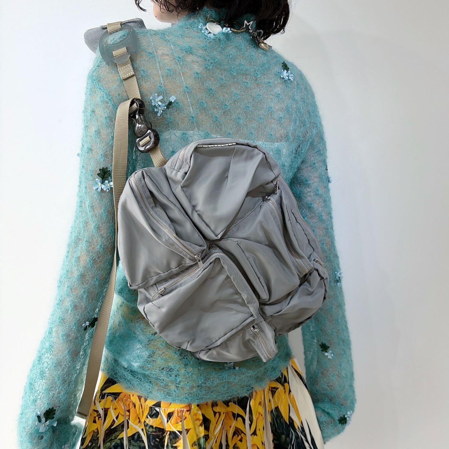 【SHEEP LIMITED】 MIKIOSAKABE 7pokets bag / Gray×Beige×Black / ショルダーバッグ