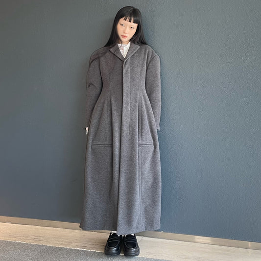 sofia coat / gray / フリースロングコート