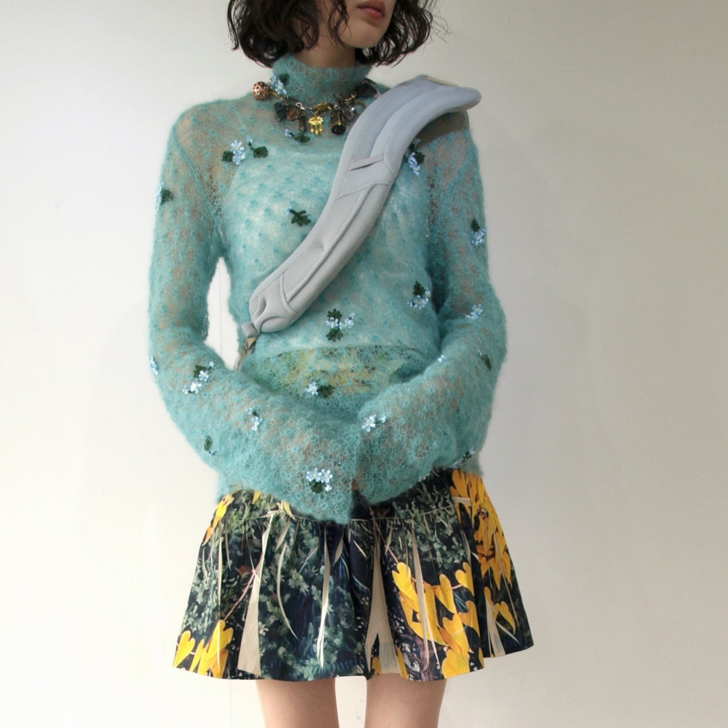 【SHEEP LIMITED】 MIKIOSAKABE 7pokets bag / Gray×Beige×Black / ショルダーバッグ