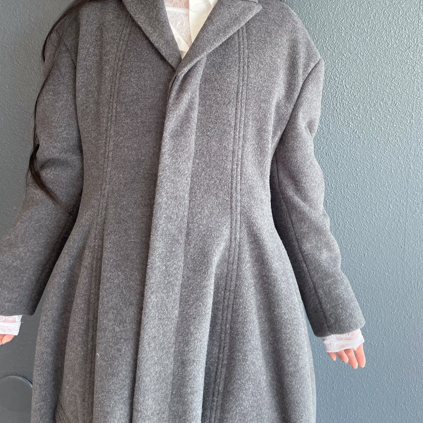 sofia coat / gray / フリースロングコート