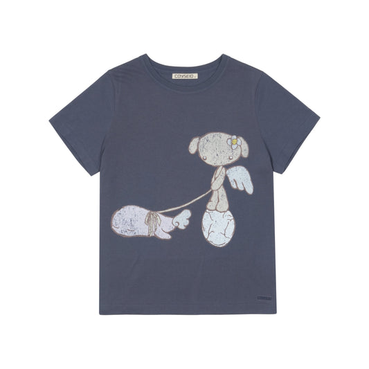 TEJI VINTAGE GRAPHIC T-SHIRT / NAVY / グラフィックプリントTシャツ