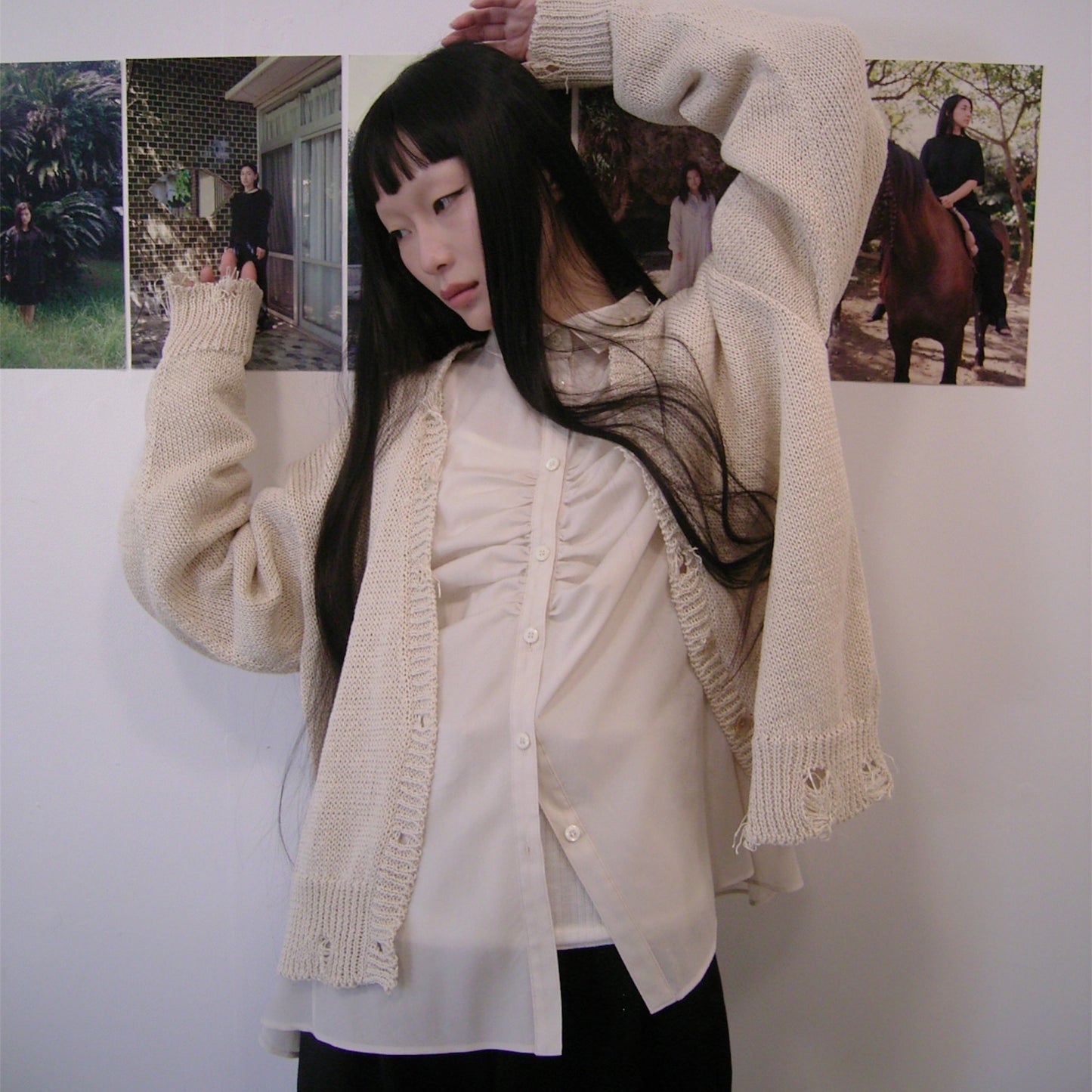 Breeze gather shirt / NUDE BEIGE / ギャザーシャツ