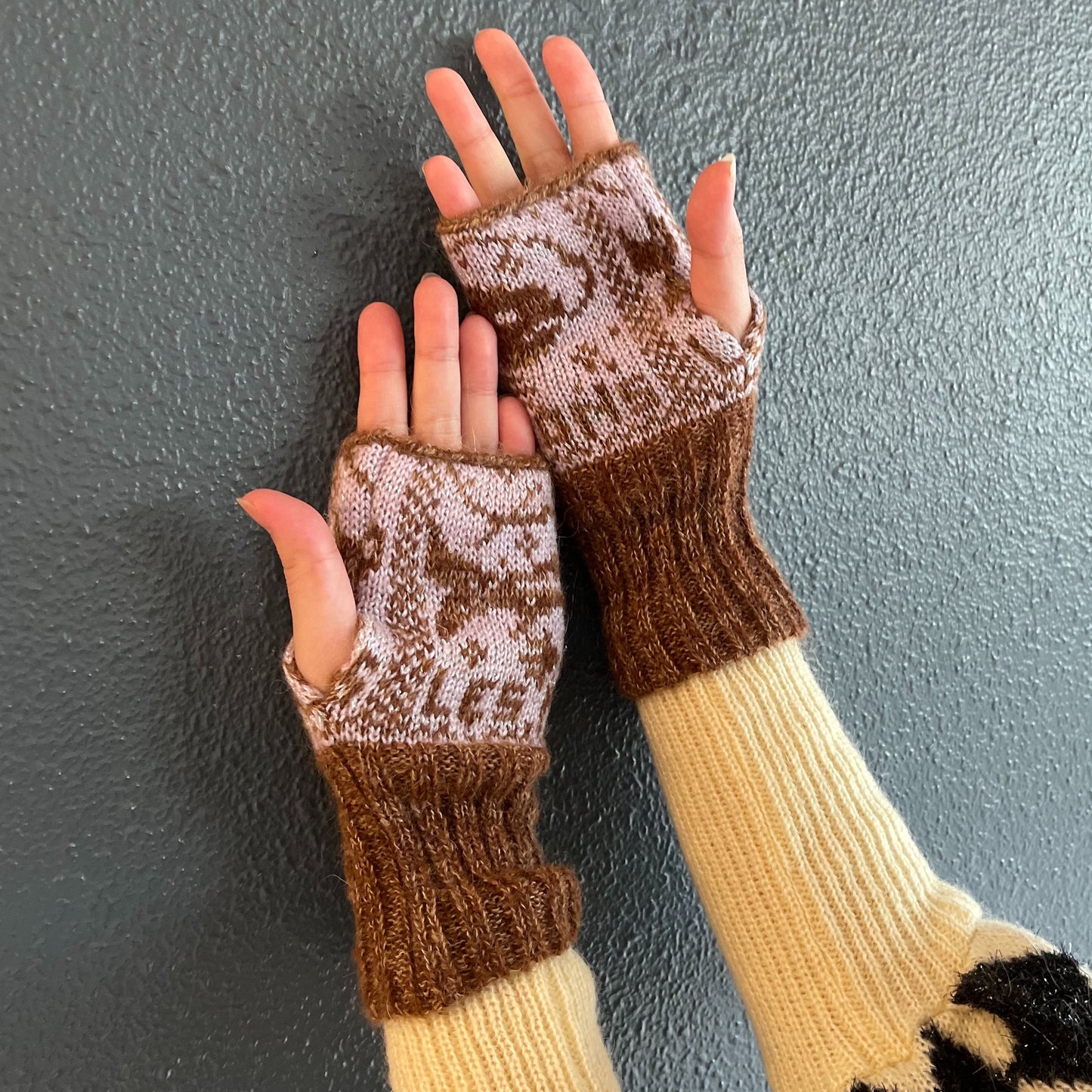 Mittens / Lilac & Brown / ミトン