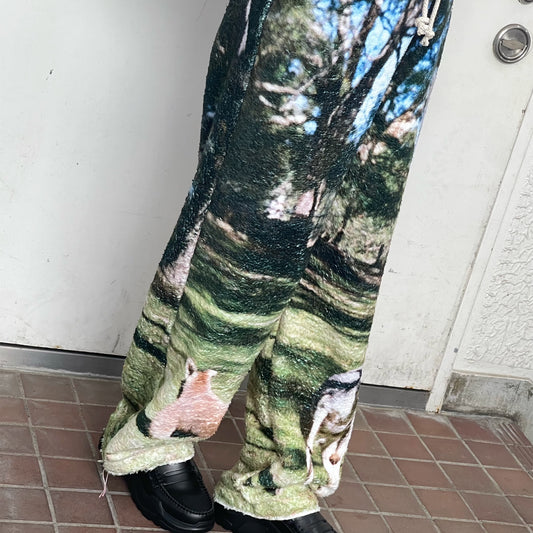 boa print pants / カンガルー / ボアプリントパンツ