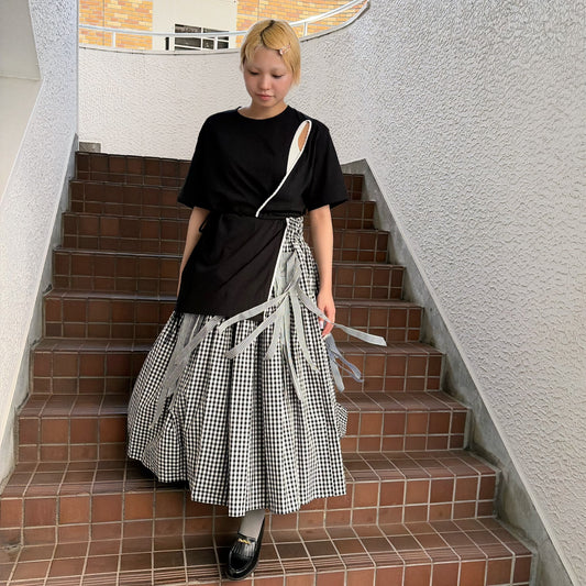 The severed Tee / BLACK / スリットTシャツ