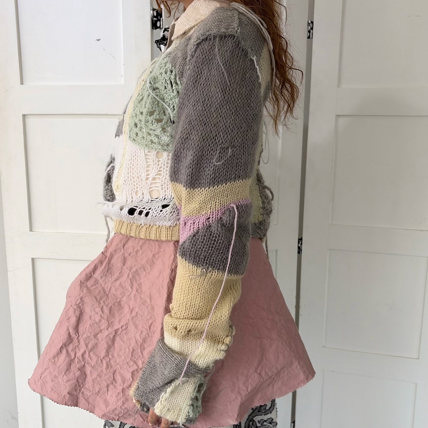 Patchwork knit jumper / Mix / パッチワークニット