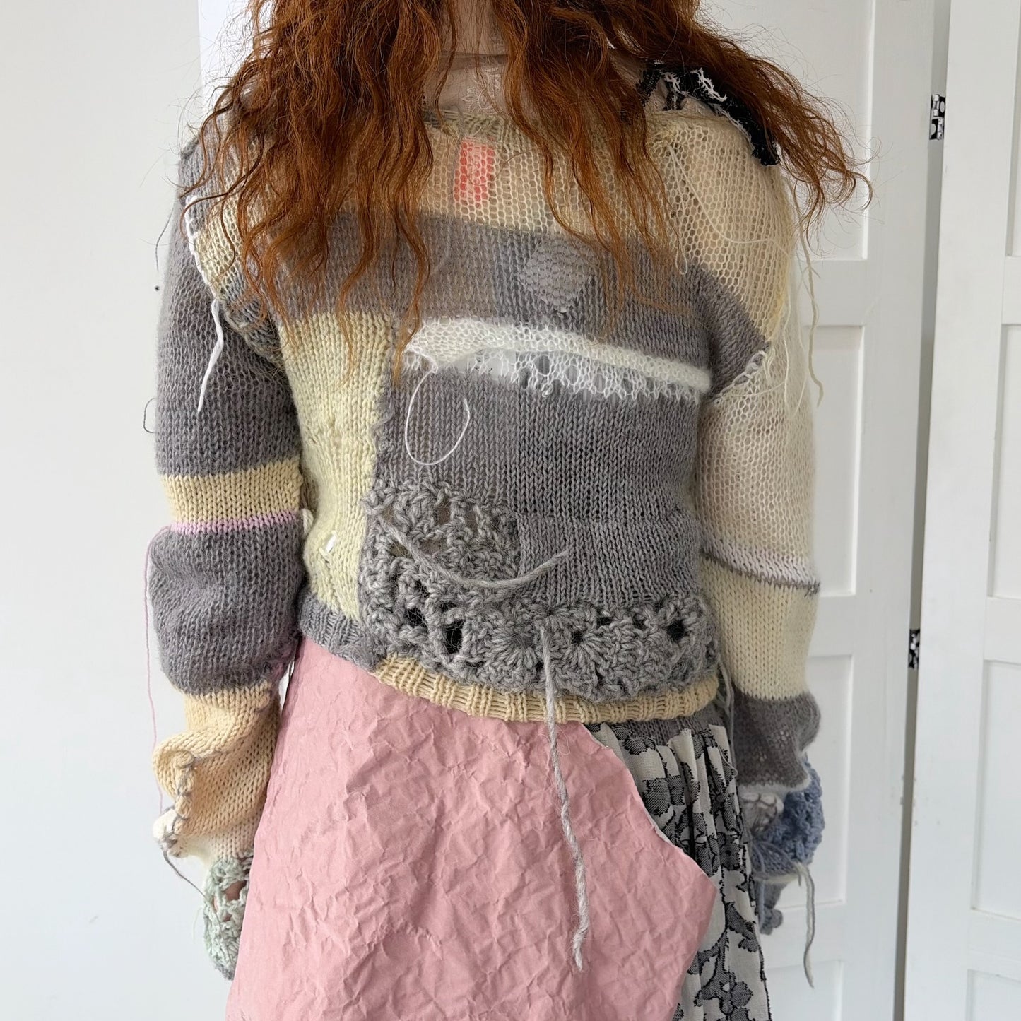 Patchwork knit jumper / Mix / パッチワークニット