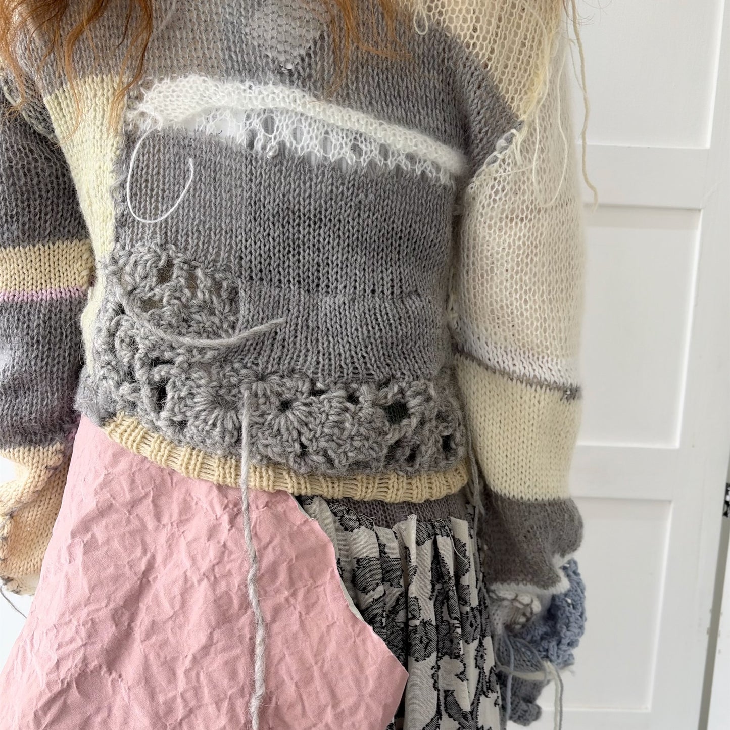 Patchwork knit jumper / Mix / パッチワークニット