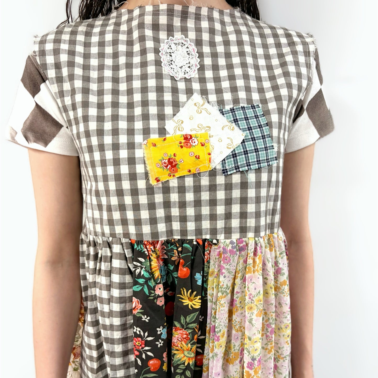 patch work lace dress / mix / パッチワークレースドレス