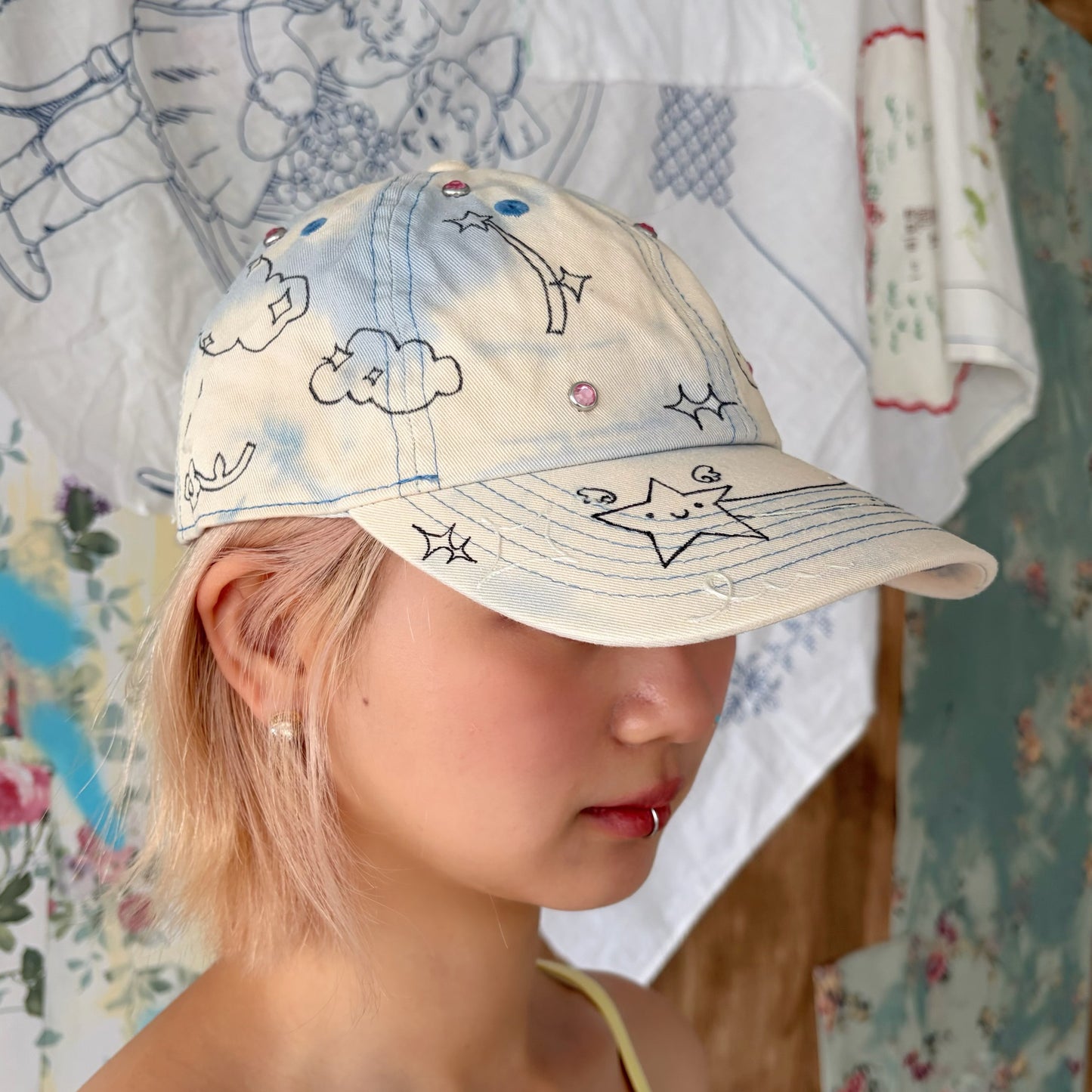 Megumi Okubo cap / light blue / 大久保惠コラボレーションキャップ