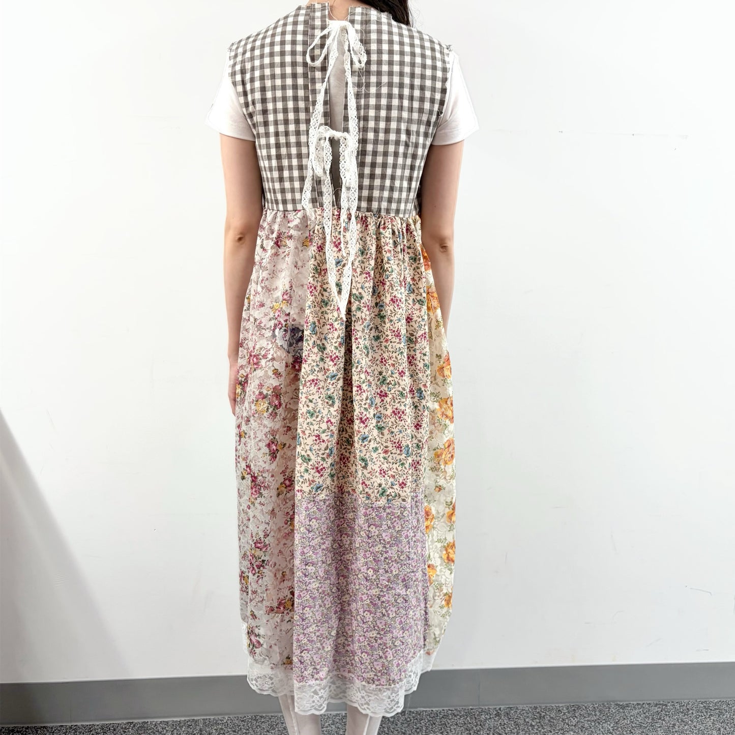 patch work lace dress / mix / パッチワークレースドレス
