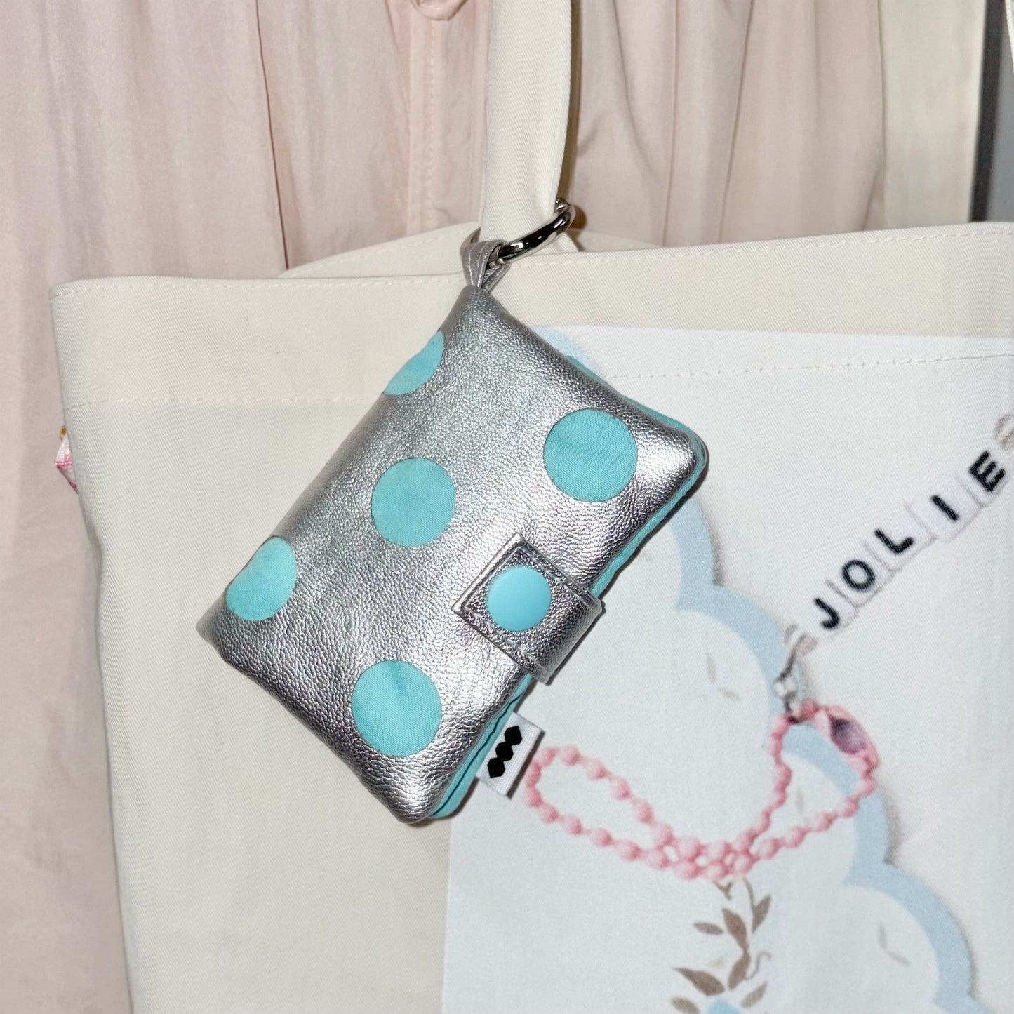 Dot Card Book / mint×silver / カードケース
