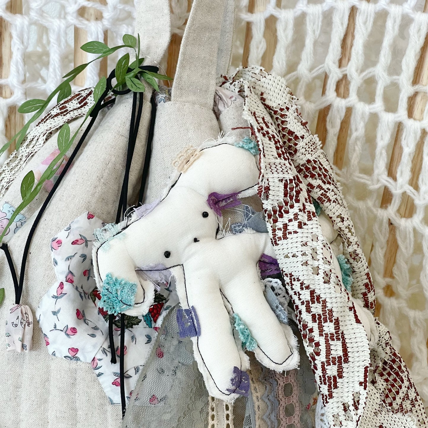 Patch work Bag+ / White / パッチワークポーチバッグ