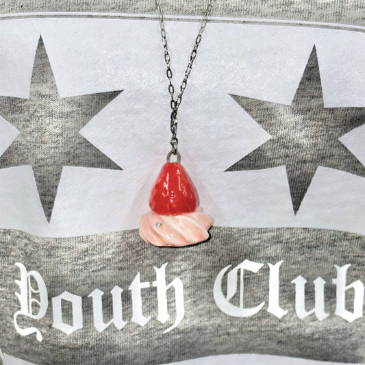 Strawberry necklace / red / ストロベリーセラミックネックレス