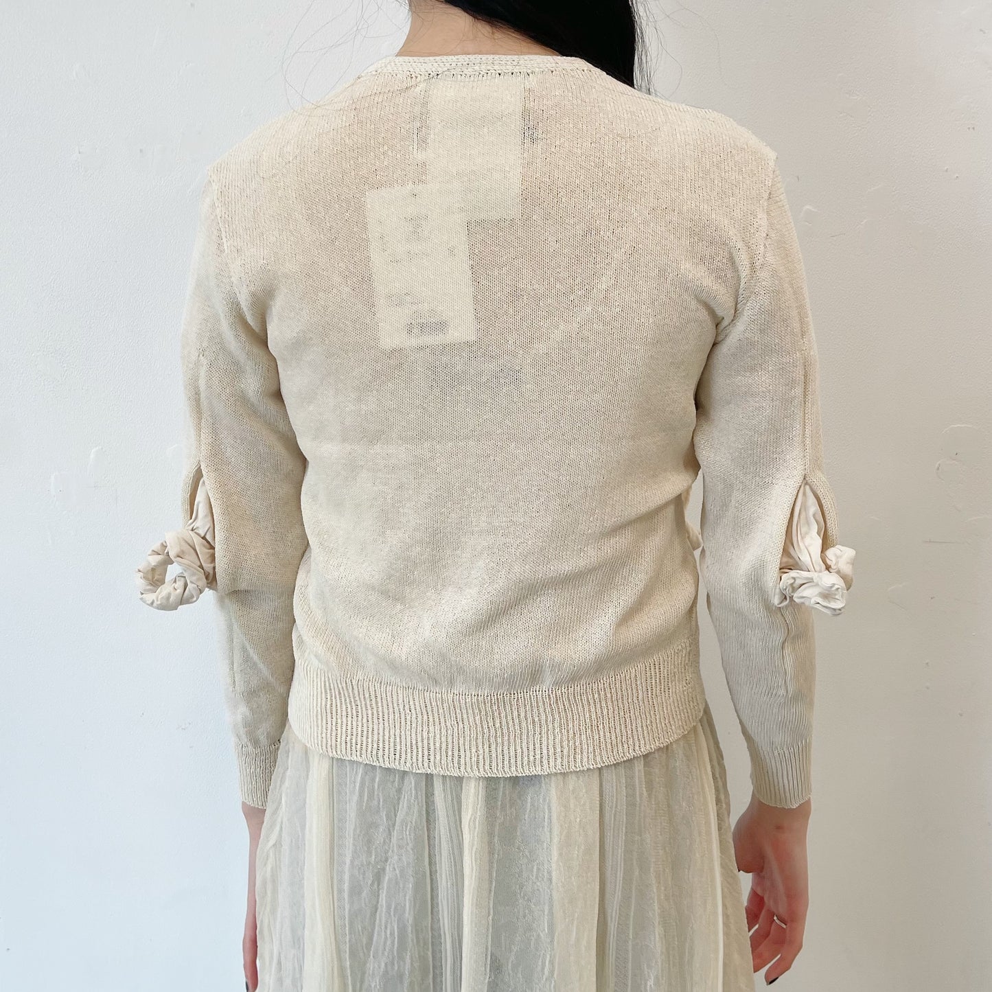 pocket cardigan / white / ポケットカーディガン