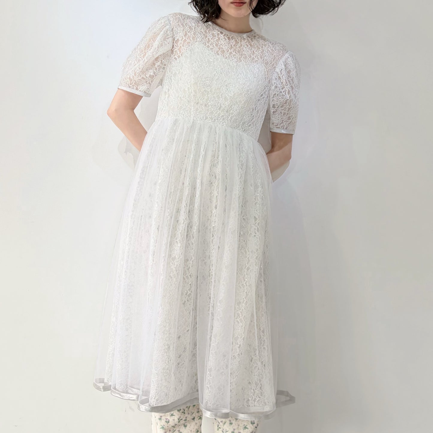 Lace dress / White / レースドレス