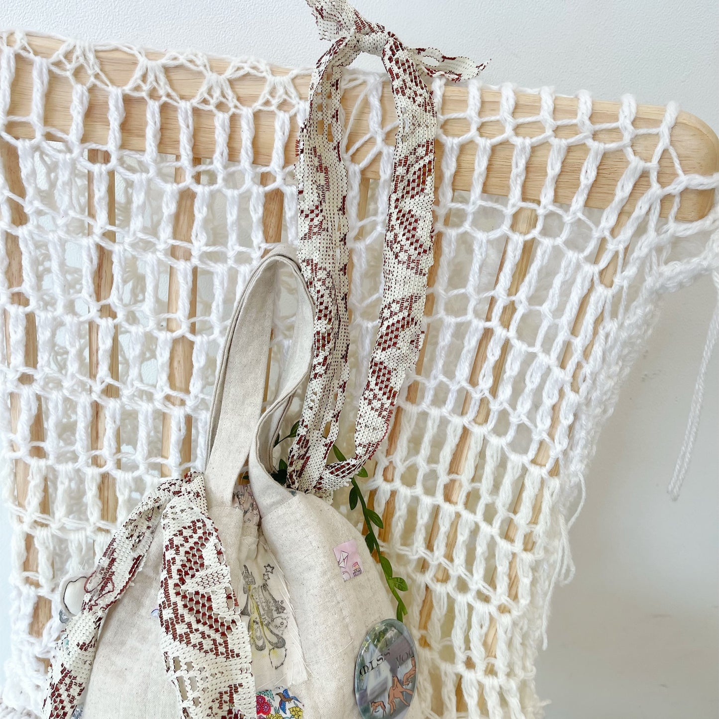 Patch work Bag+ / White / パッチワークポーチバッグ