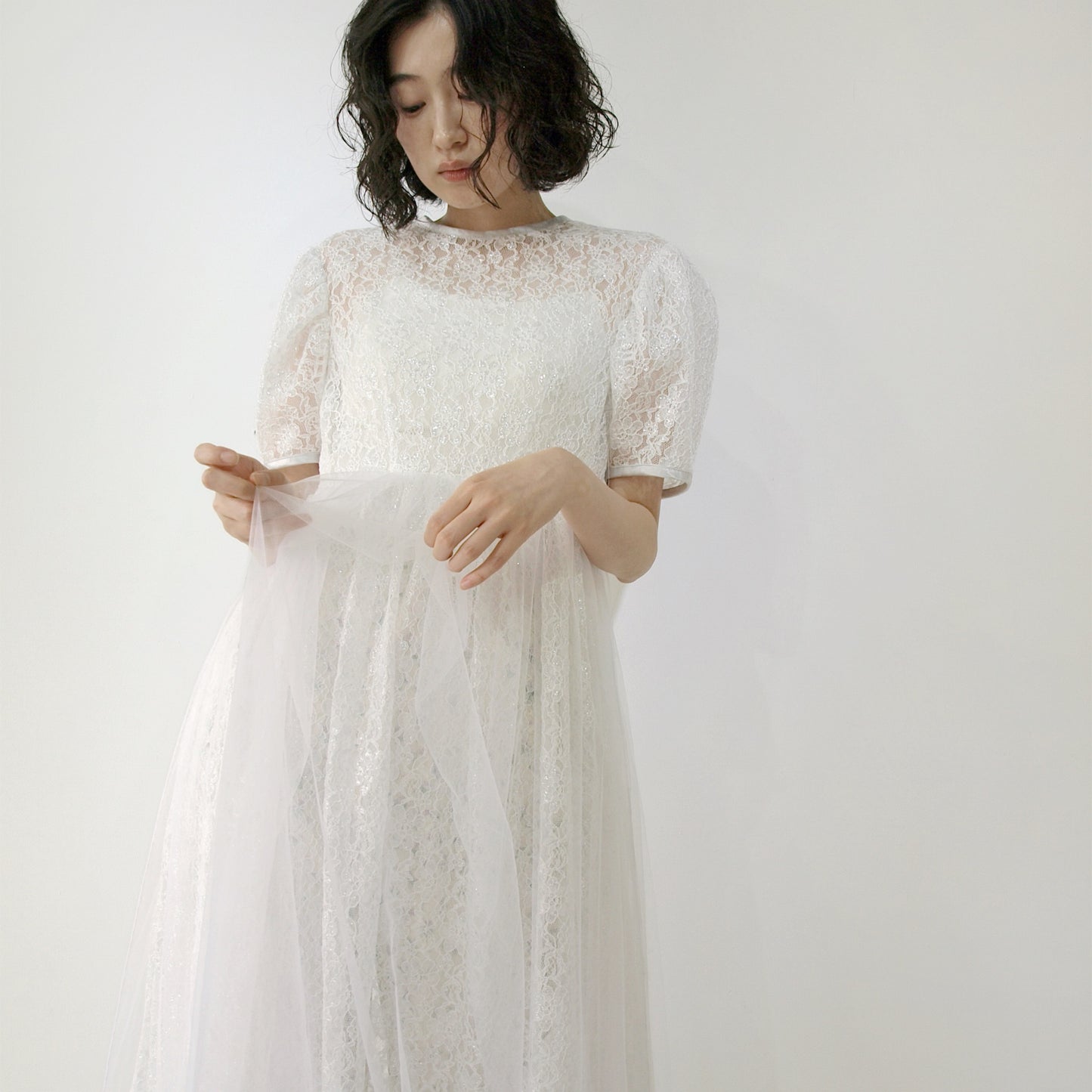Lace dress / White / レースドレス