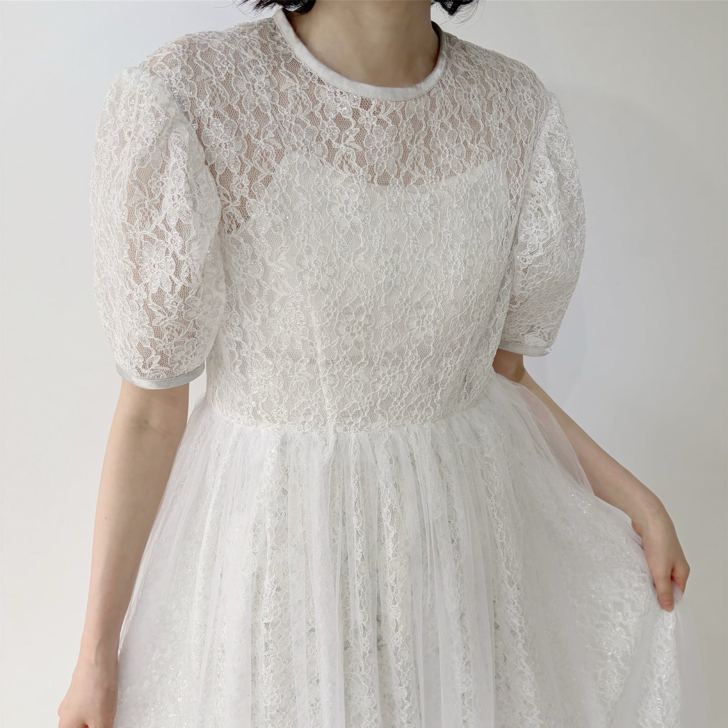 Lace dress / White / レースドレス