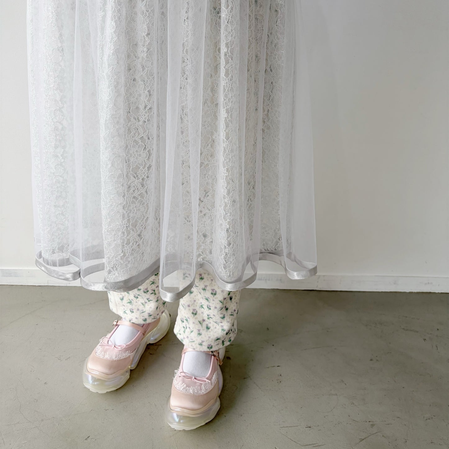 Lace dress / White / レースドレス