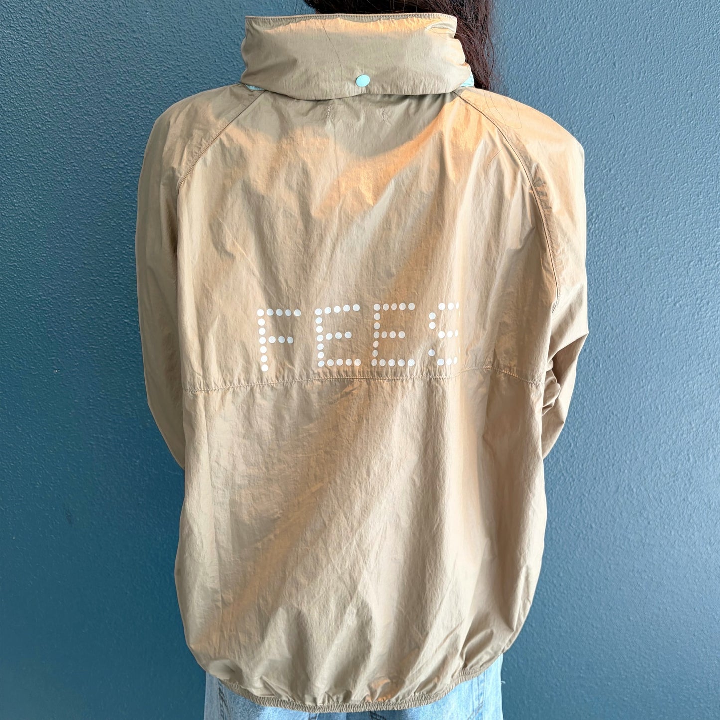 [F.E.E.S] color block windbreaker / khaki / ナイロンウィンドブレーカー
