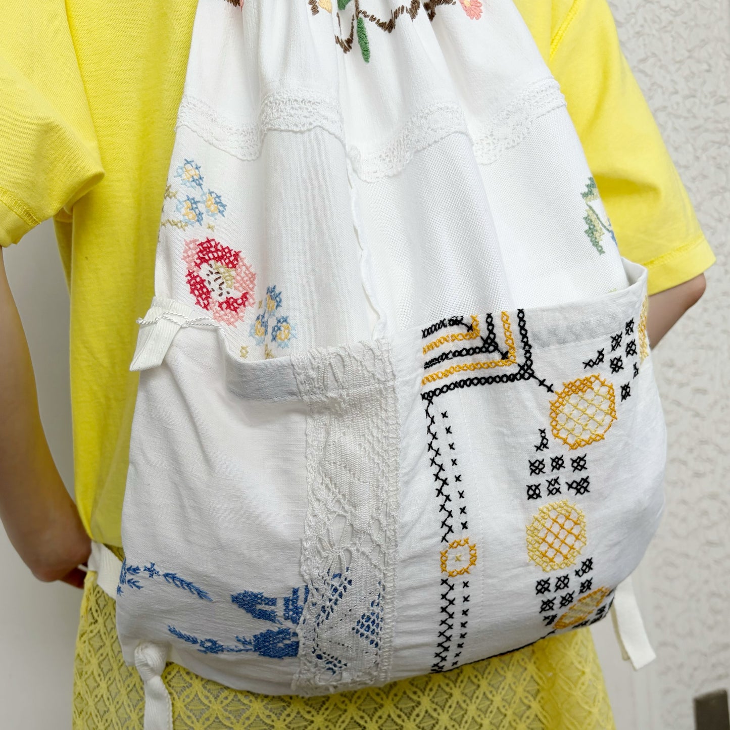 TABLECLOTH drawstring backpack / テーブルクロスバックパック