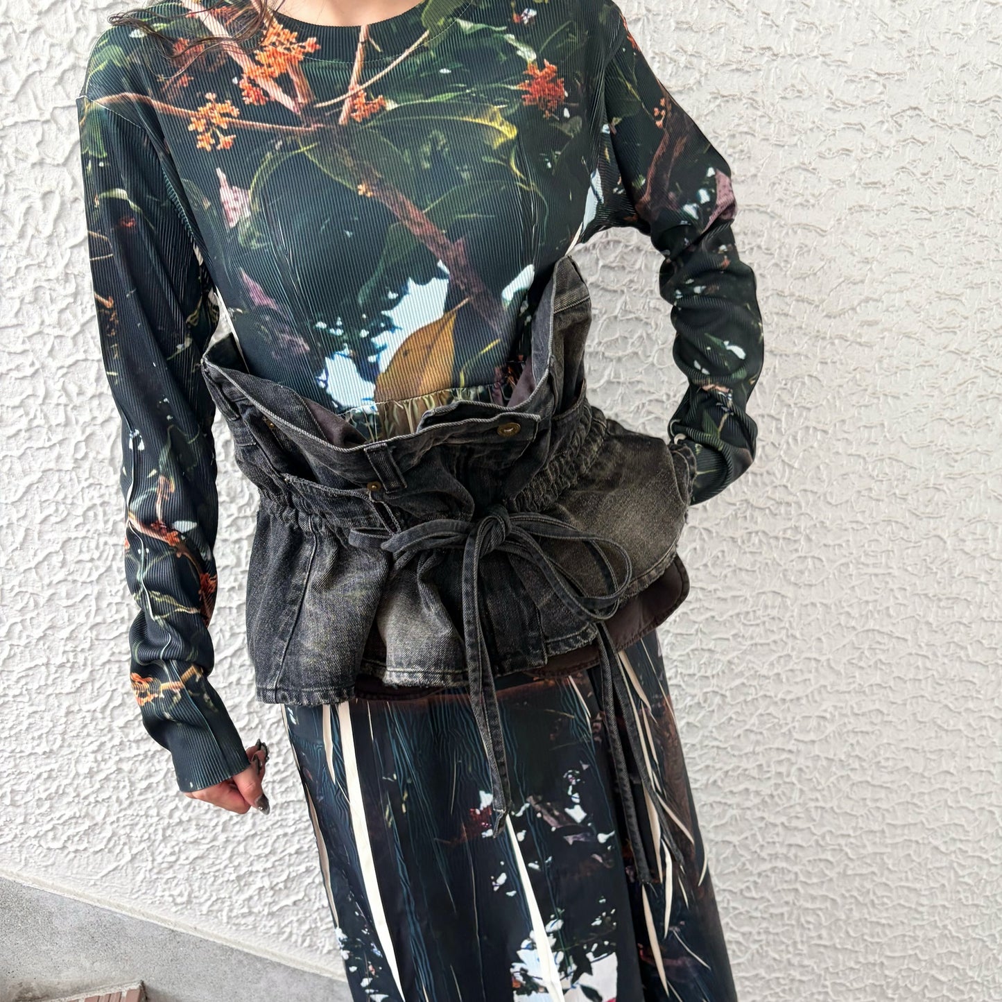 MINI DENIM SKIRT / BLACK / ミニデニムスカート