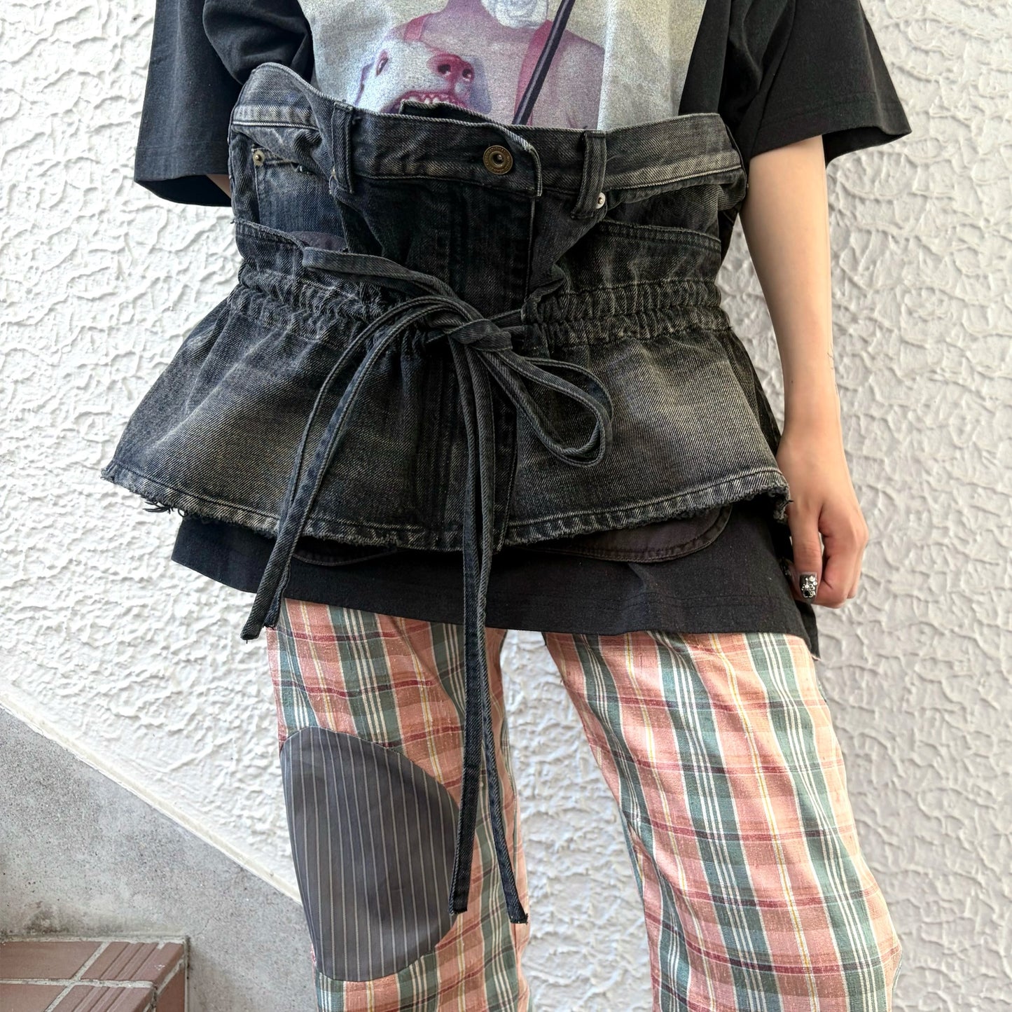MINI DENIM SKIRT / BLACK / ミニデニムスカート