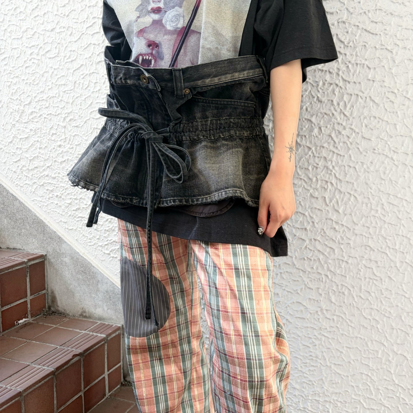 MINI DENIM SKIRT / BLACK / ミニデニムスカート
