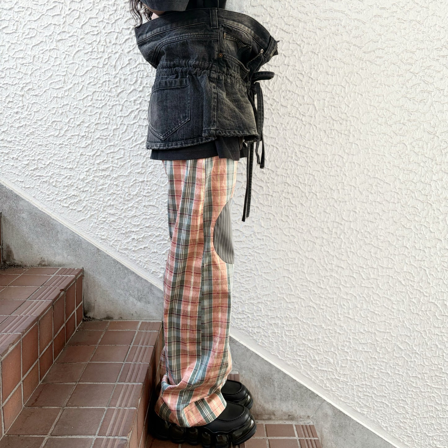 MINI DENIM SKIRT / BLACK / ミニデニムスカート
