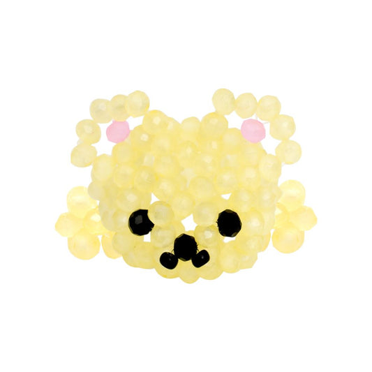 【YOUNGART】JINI Beads Ring / Yellow / くまのビーズリング