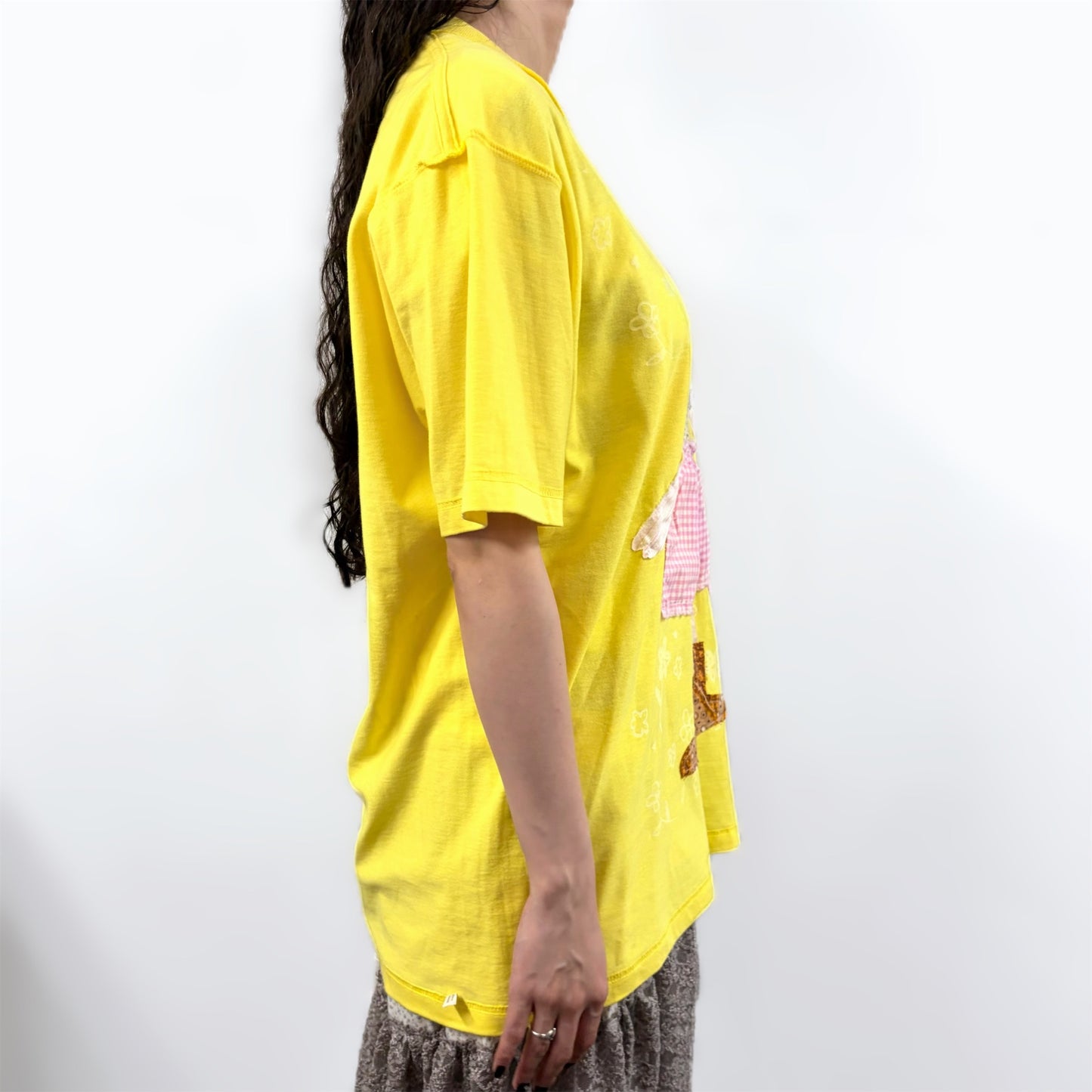 DOLL TSHIRTS / Yellow / ドールパッチワークTシャツ