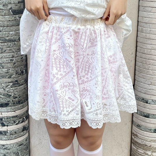 Lace skirt / White / レーススカート