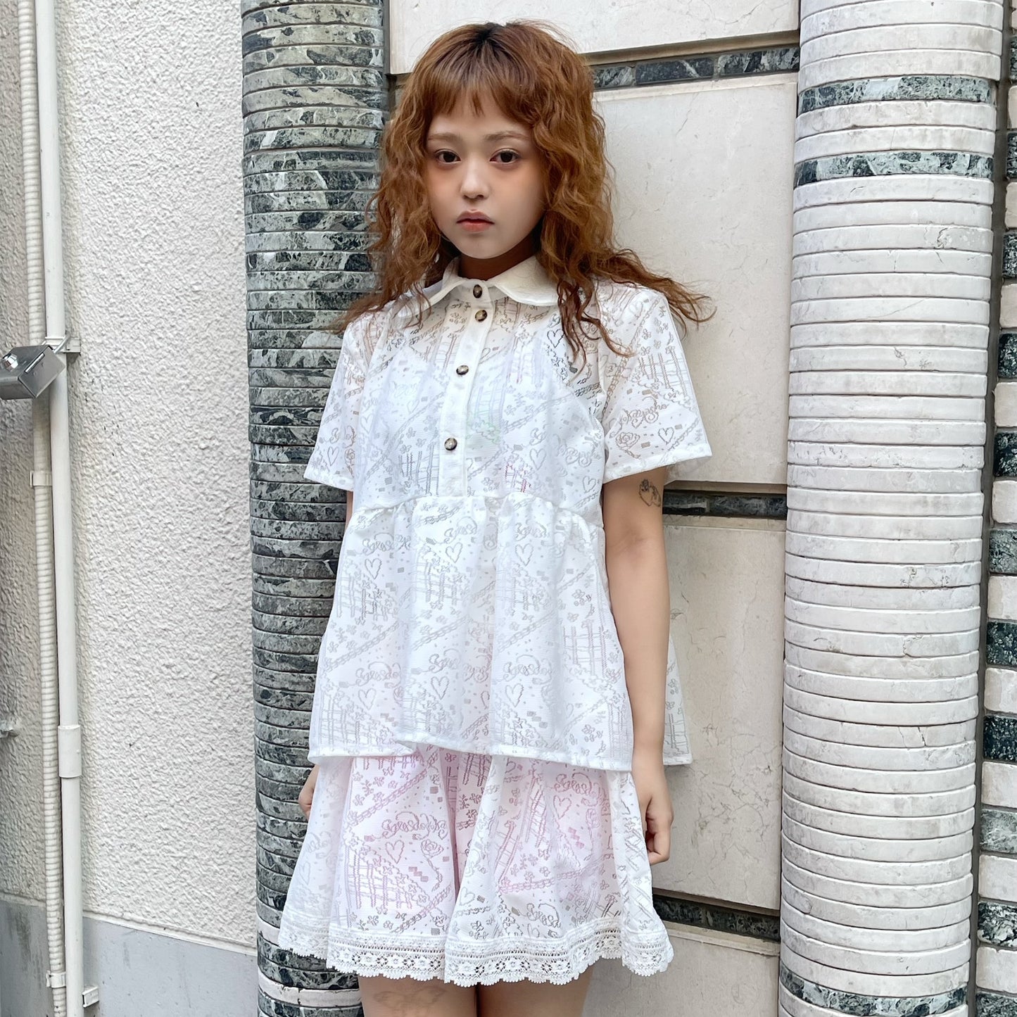 Lace skirt / White / レーススカート