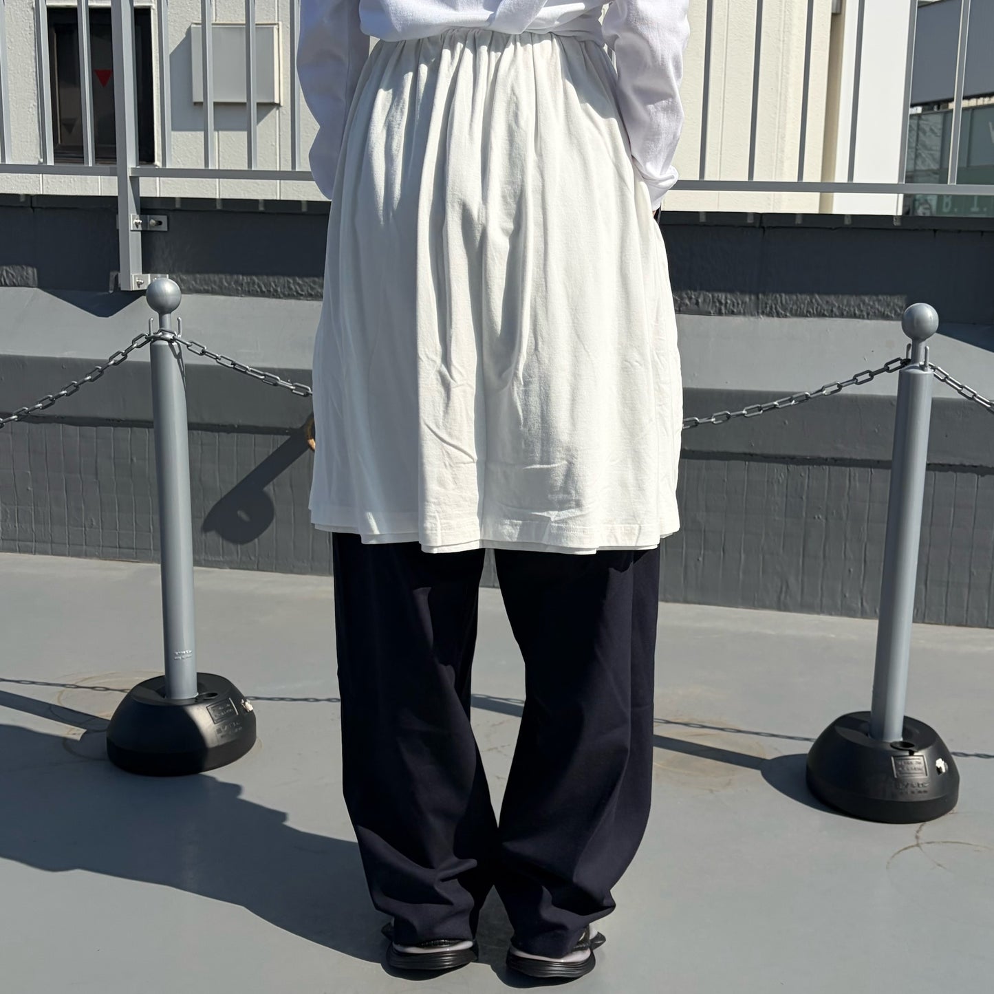 LAYERED PANTS / BLACK-GREEN / レイヤードパンツ