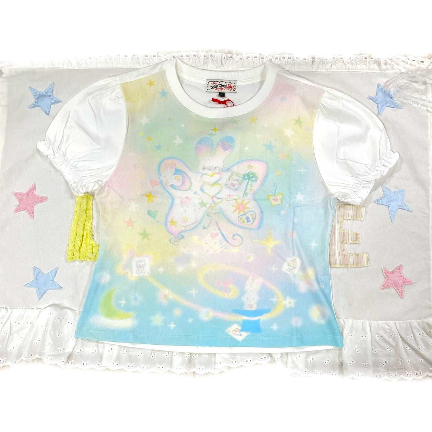 Tシャツ・カットソー [JOLIE LAIDE] Starry butterfly fairy t-shirt Jolie laide x plasticpeco]Starry butterfly fairy t-shirt