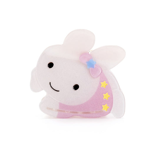 【YOUNGART】Glitter KIDDY Hair Claw / Pink / うさぎのグリッターヘアクリップ