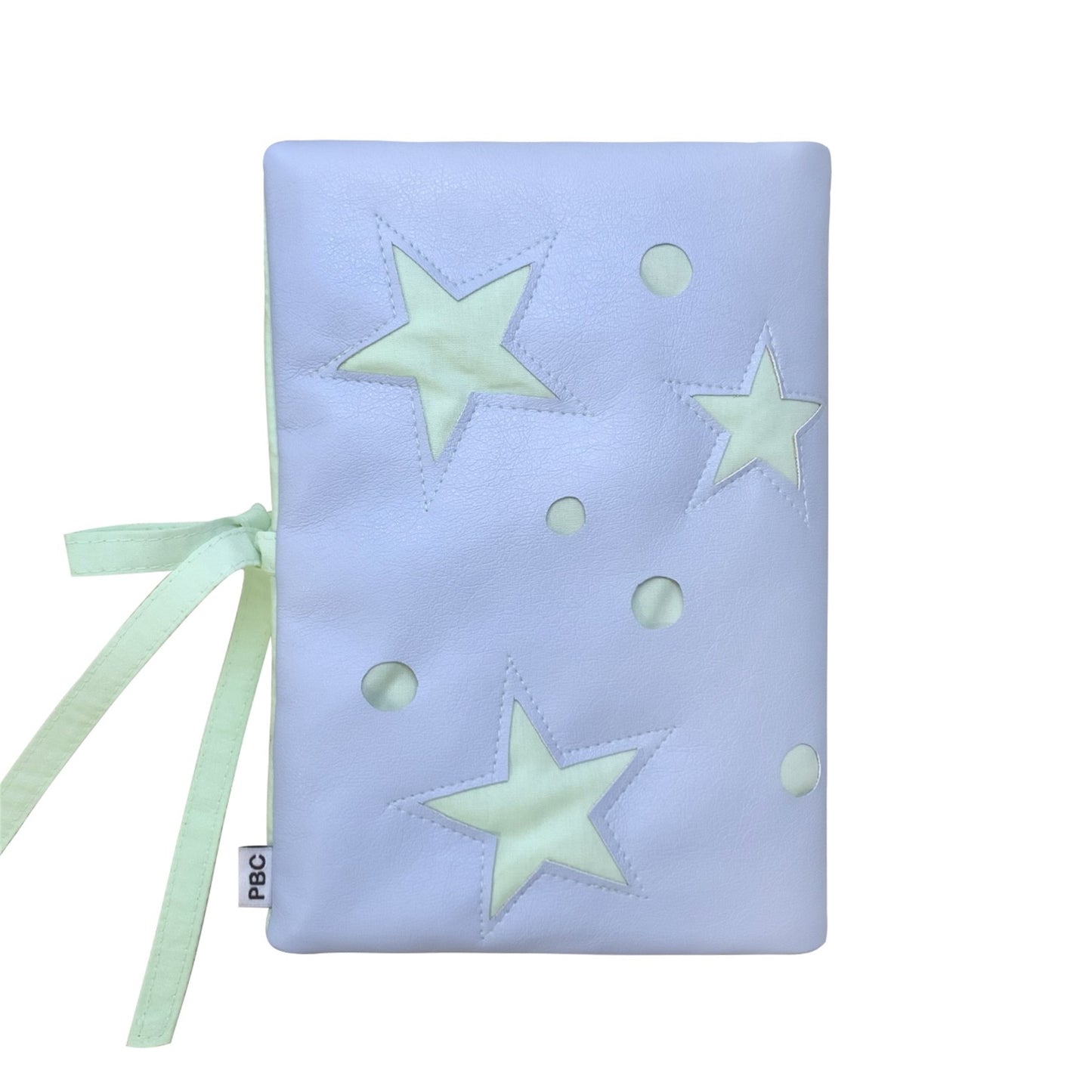 Jumping Star Book / light green×sky / ノート付きブックカバー