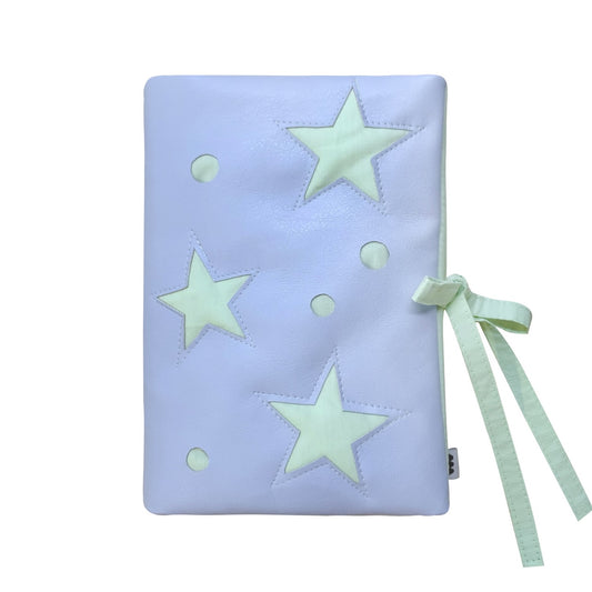 Jumping Star Book / light green×sky / ノート付きブックカバー