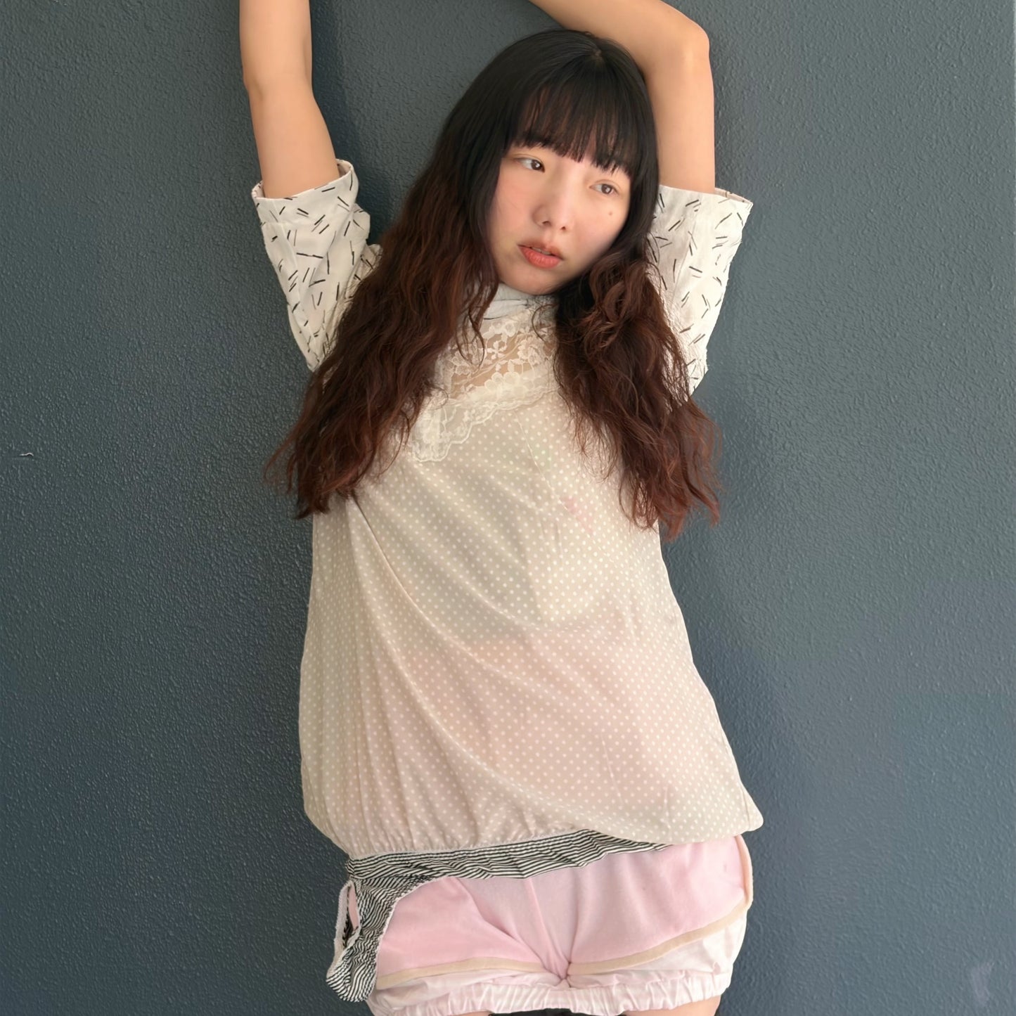 WORKING LADY DRESS / GRAY / ドレープトップ