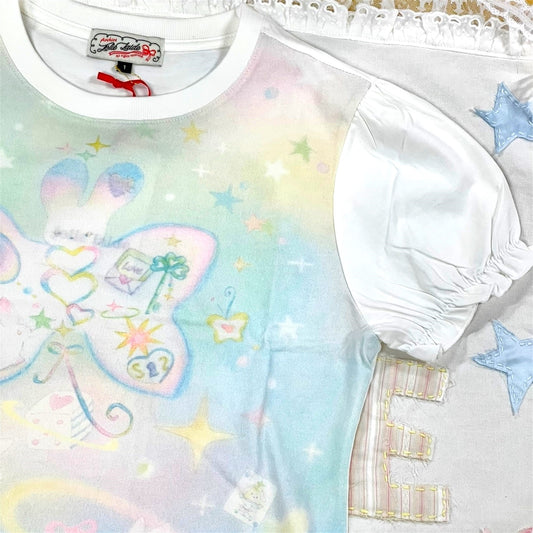 [Jolie laide x plasticpeco]Starry butterfly fairy t-shirt / コラボレーションTシャツ