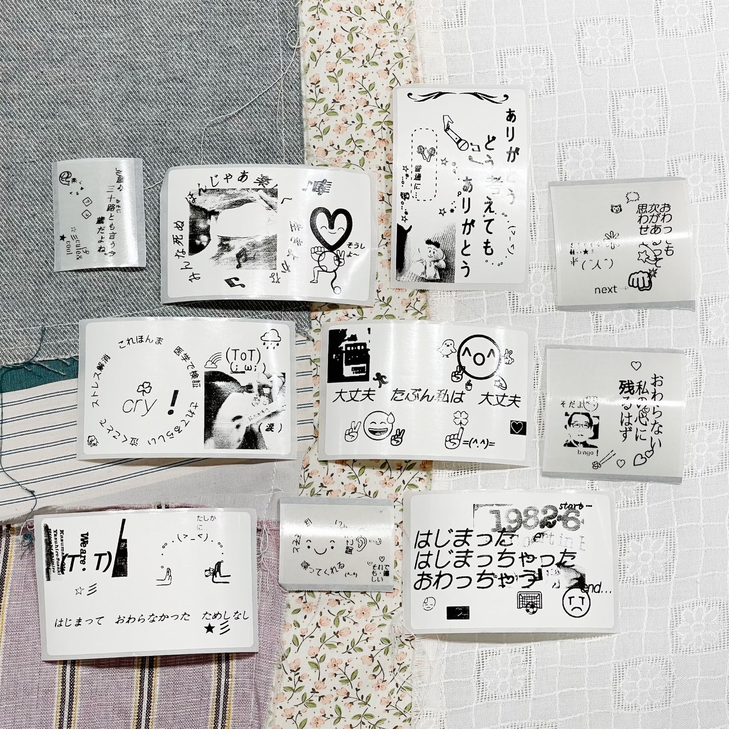 angel 川柳seal（３枚セット） / random sticker set