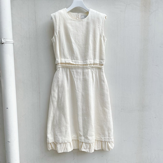 linen one piece / off white / リネンウールワンピース