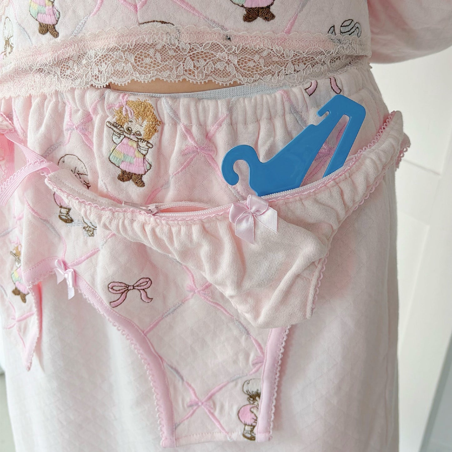 HOMEWEAR SKIRT / PINK / 刺繍スカート